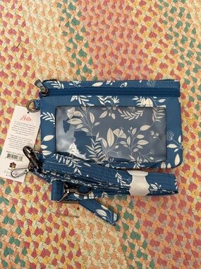 Lug Peekaboo in Flourish Blue Crossbody Bag w Long Strap and Wrist Strap